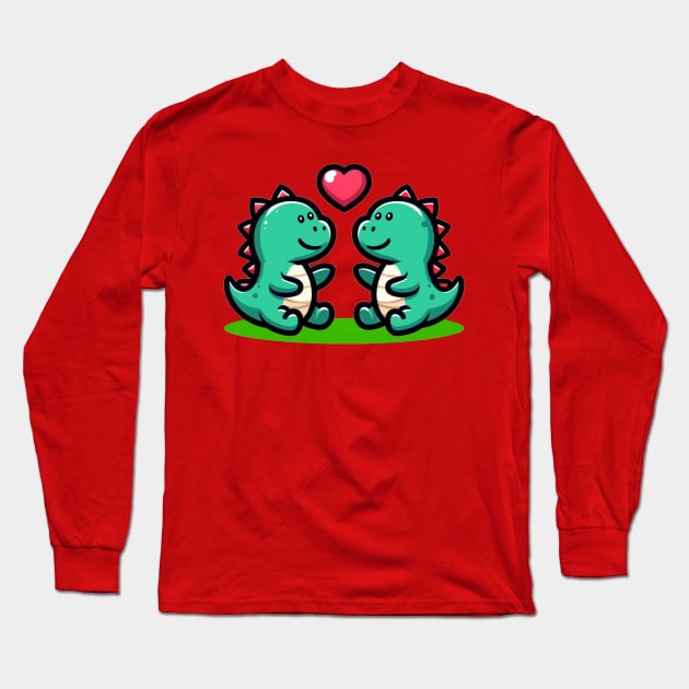 Dino love Long Sleeve T-Shirt by Dannysdesigns80 